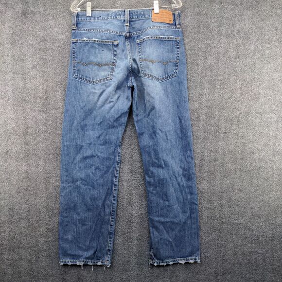American Eagle Men's Jeans Blue 30x30 Relaxed Straight Fit Denim 5 Pockets - Picture 4 of 13